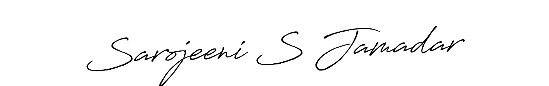 How to make Sarojeeni S Jamadar signature? Antro_Vectra_Bolder is a professional autograph style. Create handwritten signature for Sarojeeni S Jamadar name. Sarojeeni S Jamadar signature style 7 images and pictures png