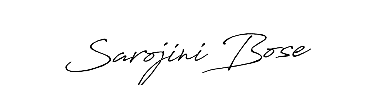 Create a beautiful signature design for name Sarojini Bose. With this signature (Antro_Vectra_Bolder) fonts, you can make a handwritten signature for free. Sarojini Bose signature style 7 images and pictures png