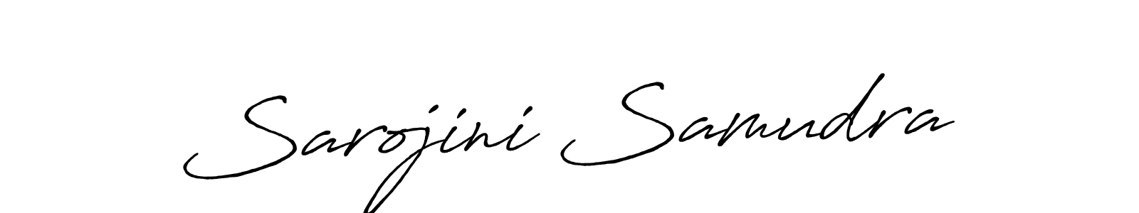 You should practise on your own different ways (Antro_Vectra_Bolder) to write your name (Sarojini Samudra) in signature. don't let someone else do it for you. Sarojini Samudra signature style 7 images and pictures png