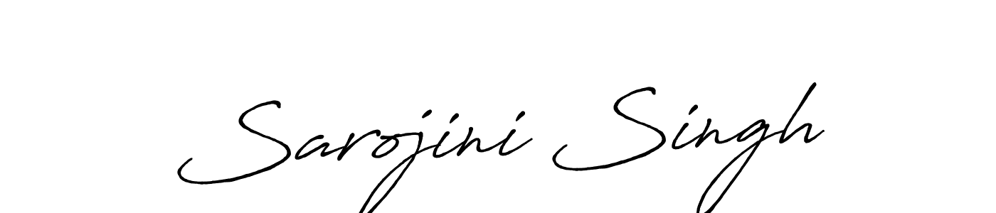 Design your own signature with our free online signature maker. With this signature software, you can create a handwritten (Antro_Vectra_Bolder) signature for name Sarojini Singh. Sarojini Singh signature style 7 images and pictures png