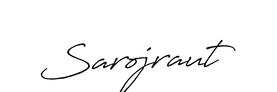 Use a signature maker to create a handwritten signature online. With this signature software, you can design (Antro_Vectra_Bolder) your own signature for name Sarojraut. Sarojraut signature style 7 images and pictures png