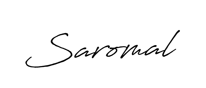 Use a signature maker to create a handwritten signature online. With this signature software, you can design (Antro_Vectra_Bolder) your own signature for name Saromal. Saromal signature style 7 images and pictures png