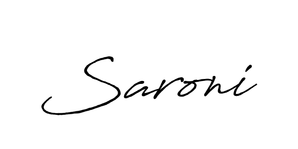 Saroni stylish signature style. Best Handwritten Sign (Antro_Vectra_Bolder) for my name. Handwritten Signature Collection Ideas for my name Saroni. Saroni signature style 7 images and pictures png