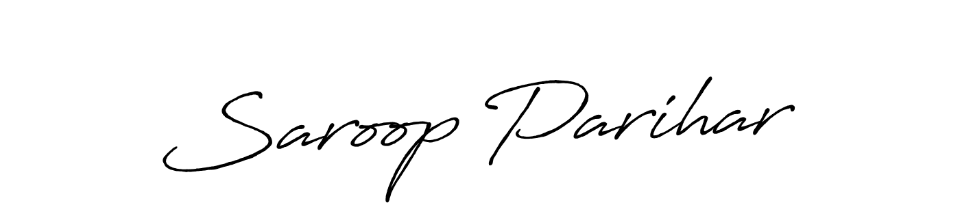Also we have Saroop Parihar name is the best signature style. Create professional handwritten signature collection using Antro_Vectra_Bolder autograph style. Saroop Parihar signature style 7 images and pictures png