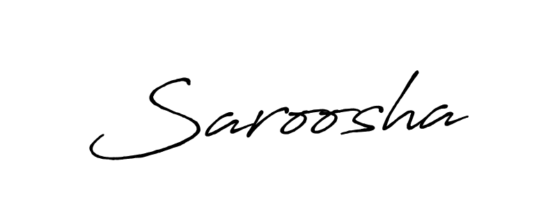 Create a beautiful signature design for name Saroosha. With this signature (Antro_Vectra_Bolder) fonts, you can make a handwritten signature for free. Saroosha signature style 7 images and pictures png