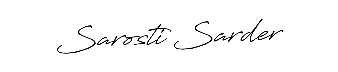 The best way (Antro_Vectra_Bolder) to make a short signature is to pick only two or three words in your name. The name Sarosti Sarder include a total of six letters. For converting this name. Sarosti Sarder signature style 7 images and pictures png