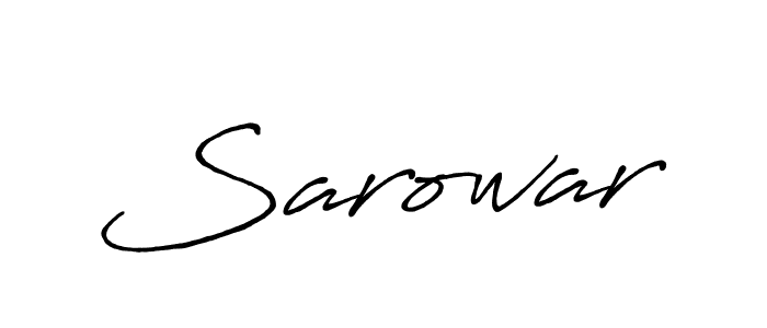 Make a beautiful signature design for name Sarowar. With this signature (Antro_Vectra_Bolder) style, you can create a handwritten signature for free. Sarowar signature style 7 images and pictures png