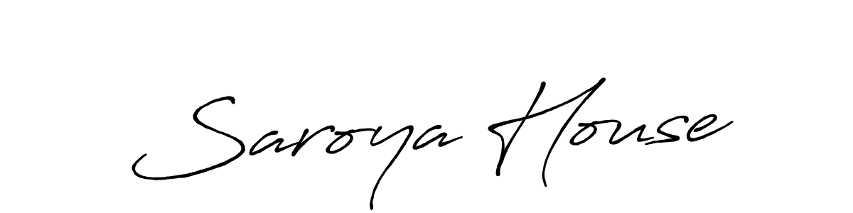 How to make Saroya House name signature. Use Antro_Vectra_Bolder style for creating short signs online. This is the latest handwritten sign. Saroya House signature style 7 images and pictures png