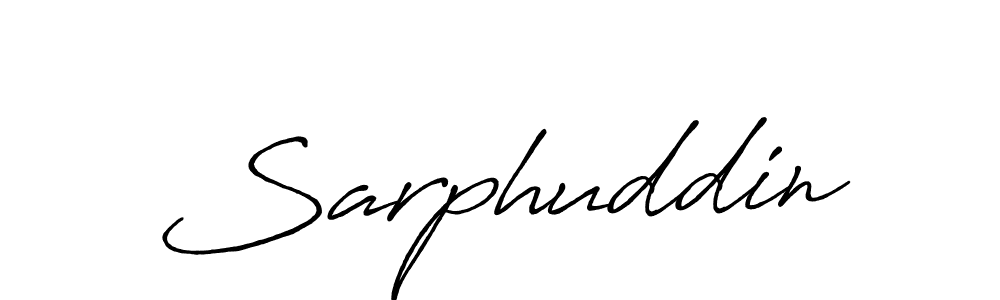 Design your own signature with our free online signature maker. With this signature software, you can create a handwritten (Antro_Vectra_Bolder) signature for name Sarphuddin. Sarphuddin signature style 7 images and pictures png