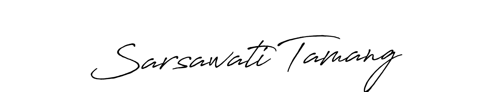 Antro_Vectra_Bolder is a professional signature style that is perfect for those who want to add a touch of class to their signature. It is also a great choice for those who want to make their signature more unique. Get Sarsawati Tamang name to fancy signature for free. Sarsawati Tamang signature style 7 images and pictures png