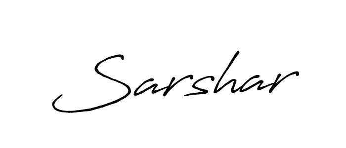 How to make Sarshar name signature. Use Antro_Vectra_Bolder style for creating short signs online. This is the latest handwritten sign. Sarshar signature style 7 images and pictures png