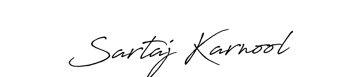 How to make Sartaj Karnool name signature. Use Antro_Vectra_Bolder style for creating short signs online. This is the latest handwritten sign. Sartaj Karnool signature style 7 images and pictures png