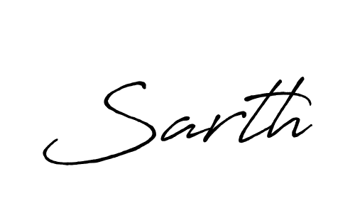 Sarth stylish signature style. Best Handwritten Sign (Antro_Vectra_Bolder) for my name. Handwritten Signature Collection Ideas for my name Sarth. Sarth signature style 7 images and pictures png