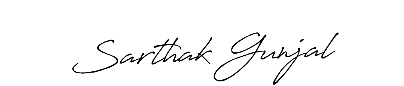 You should practise on your own different ways (Antro_Vectra_Bolder) to write your name (Sarthak Gunjal) in signature. don't let someone else do it for you. Sarthak Gunjal signature style 7 images and pictures png