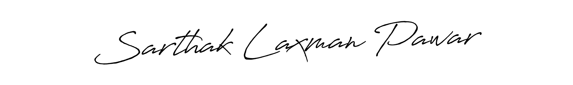 Create a beautiful signature design for name Sarthak Laxman Pawar. With this signature (Antro_Vectra_Bolder) fonts, you can make a handwritten signature for free. Sarthak Laxman Pawar signature style 7 images and pictures png