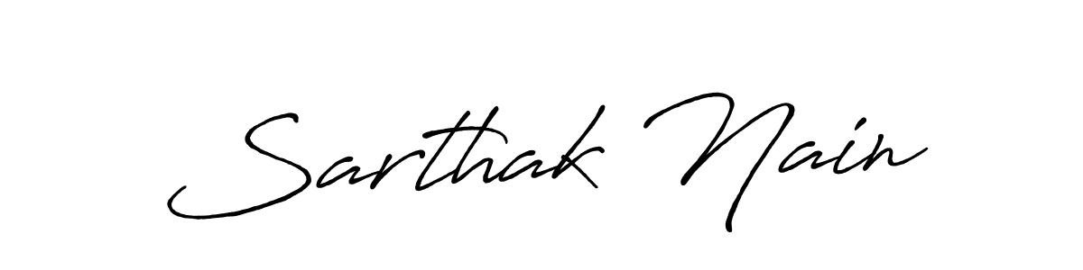 How to make Sarthak Nain signature? Antro_Vectra_Bolder is a professional autograph style. Create handwritten signature for Sarthak Nain name. Sarthak Nain signature style 7 images and pictures png