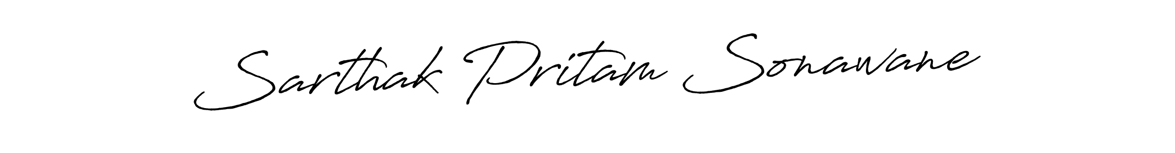 Sarthak Pritam Sonawane stylish signature style. Best Handwritten Sign (Antro_Vectra_Bolder) for my name. Handwritten Signature Collection Ideas for my name Sarthak Pritam Sonawane. Sarthak Pritam Sonawane signature style 7 images and pictures png