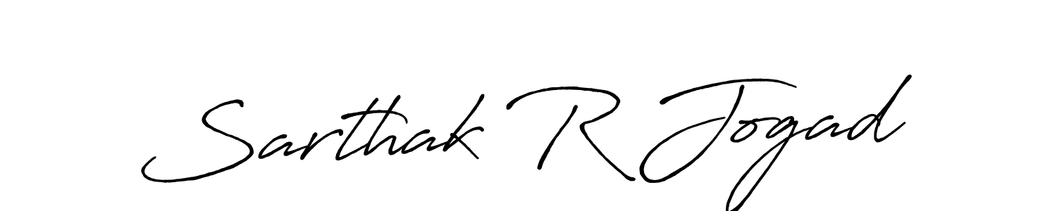 Make a beautiful signature design for name Sarthak R Jogad. With this signature (Antro_Vectra_Bolder) style, you can create a handwritten signature for free. Sarthak R Jogad signature style 7 images and pictures png