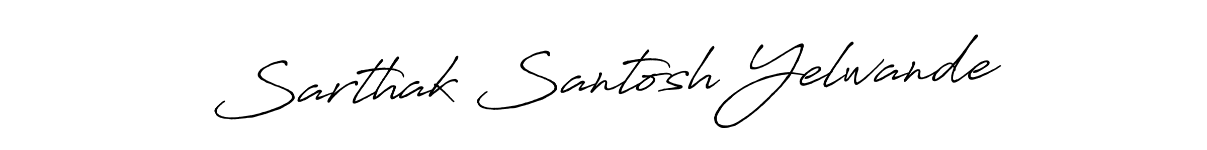 Make a beautiful signature design for name Sarthak Santosh Yelwande. With this signature (Antro_Vectra_Bolder) style, you can create a handwritten signature for free. Sarthak Santosh Yelwande signature style 7 images and pictures png