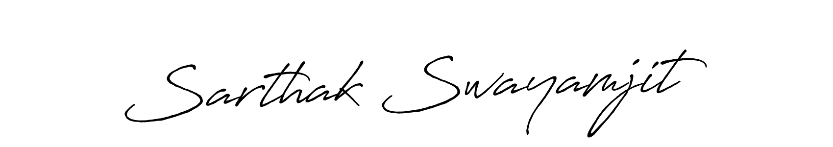 Use a signature maker to create a handwritten signature online. With this signature software, you can design (Antro_Vectra_Bolder) your own signature for name Sarthak Swayamjit. Sarthak Swayamjit signature style 7 images and pictures png