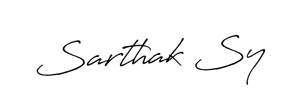 The best way (Antro_Vectra_Bolder) to make a short signature is to pick only two or three words in your name. The name Sarthak Sy include a total of six letters. For converting this name. Sarthak Sy signature style 7 images and pictures png