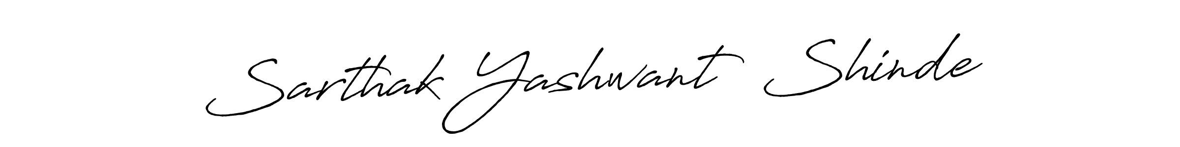Create a beautiful signature design for name Sarthak Yashwant  Shinde. With this signature (Antro_Vectra_Bolder) fonts, you can make a handwritten signature for free. Sarthak Yashwant  Shinde signature style 7 images and pictures png