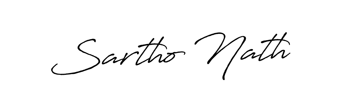 Make a beautiful signature design for name Sartho Nath. With this signature (Antro_Vectra_Bolder) style, you can create a handwritten signature for free. Sartho Nath signature style 7 images and pictures png