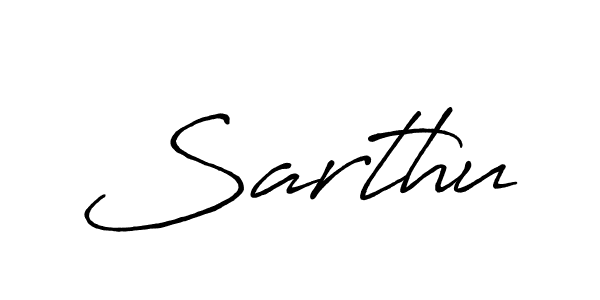 Make a beautiful signature design for name Sarthu. With this signature (Antro_Vectra_Bolder) style, you can create a handwritten signature for free. Sarthu signature style 7 images and pictures png