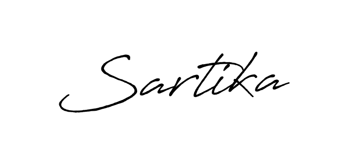 Use a signature maker to create a handwritten signature online. With this signature software, you can design (Antro_Vectra_Bolder) your own signature for name Sartika. Sartika signature style 7 images and pictures png