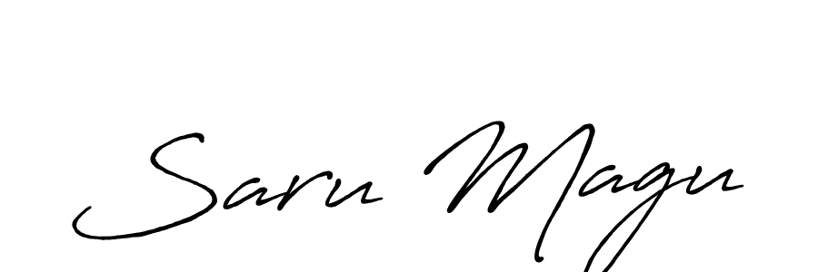 Also we have Saru Magu name is the best signature style. Create professional handwritten signature collection using Antro_Vectra_Bolder autograph style. Saru Magu signature style 7 images and pictures png