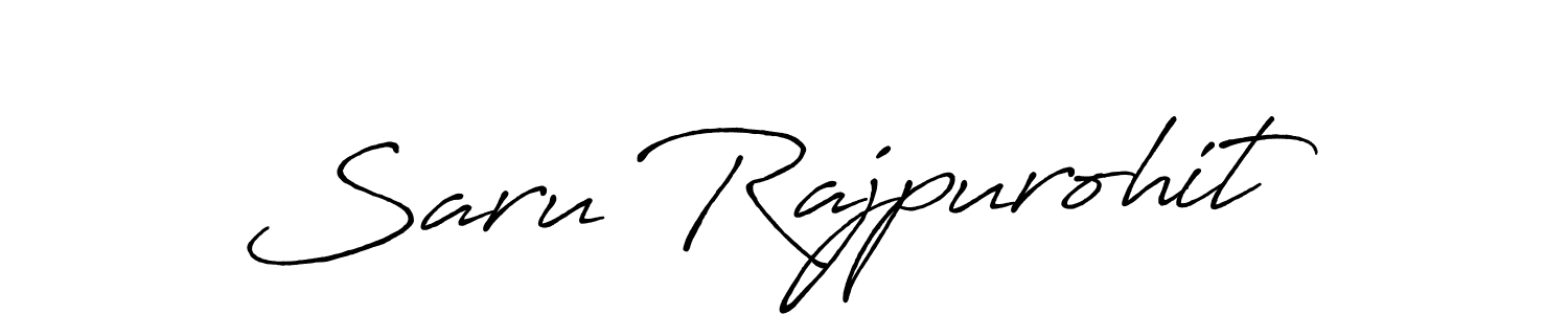 Create a beautiful signature design for name Saru Rajpurohit. With this signature (Antro_Vectra_Bolder) fonts, you can make a handwritten signature for free. Saru Rajpurohit signature style 7 images and pictures png