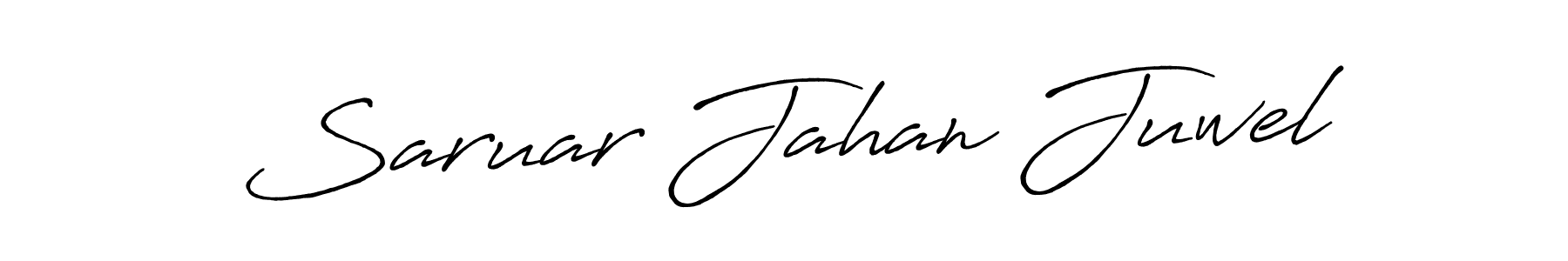 Make a short Saruar Jahan Juwel signature style. Manage your documents anywhere anytime using Antro_Vectra_Bolder. Create and add eSignatures, submit forms, share and send files easily. Saruar Jahan Juwel signature style 7 images and pictures png