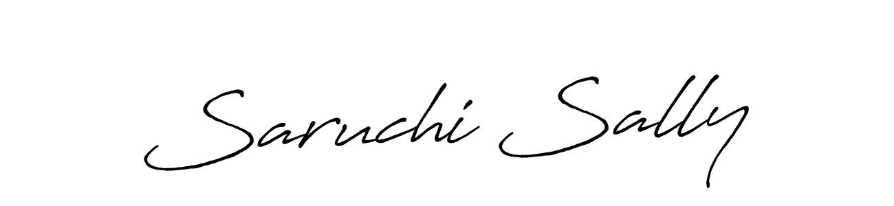 Use a signature maker to create a handwritten signature online. With this signature software, you can design (Antro_Vectra_Bolder) your own signature for name Saruchi Sally. Saruchi Sally signature style 7 images and pictures png