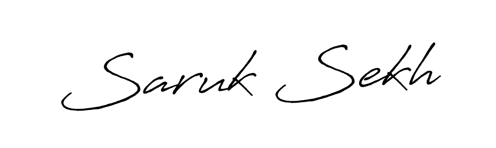 How to make Saruk Sekh name signature. Use Antro_Vectra_Bolder style for creating short signs online. This is the latest handwritten sign. Saruk Sekh signature style 7 images and pictures png