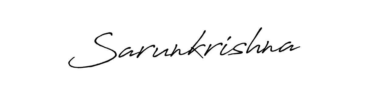 Make a short Sarunkrishna signature style. Manage your documents anywhere anytime using Antro_Vectra_Bolder. Create and add eSignatures, submit forms, share and send files easily. Sarunkrishna signature style 7 images and pictures png
