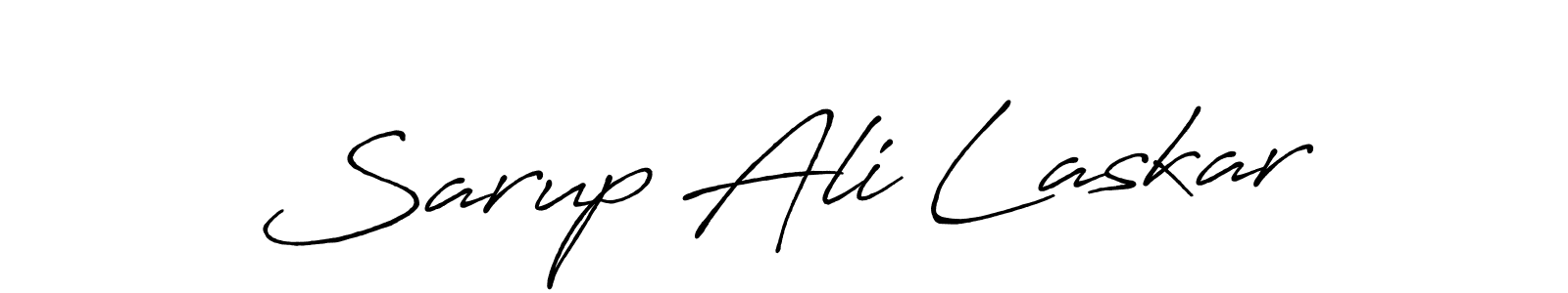 Create a beautiful signature design for name Sarup Ali Laskar. With this signature (Antro_Vectra_Bolder) fonts, you can make a handwritten signature for free. Sarup Ali Laskar signature style 7 images and pictures png