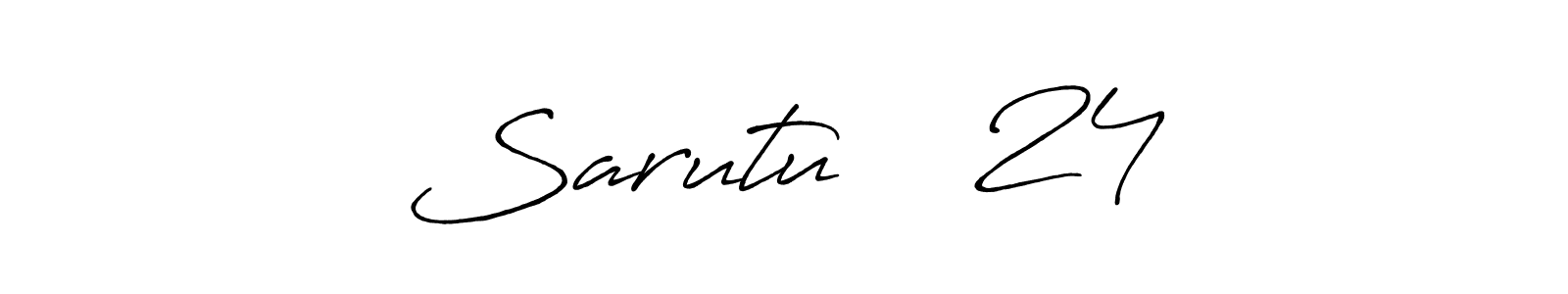 How to make Sarutu ❤️ 24 name signature. Use Antro_Vectra_Bolder style for creating short signs online. This is the latest handwritten sign. Sarutu ❤️ 24 signature style 7 images and pictures png
