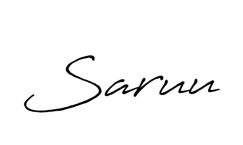 Make a beautiful signature design for name Saruu. Use this online signature maker to create a handwritten signature for free. Saruu signature style 7 images and pictures png