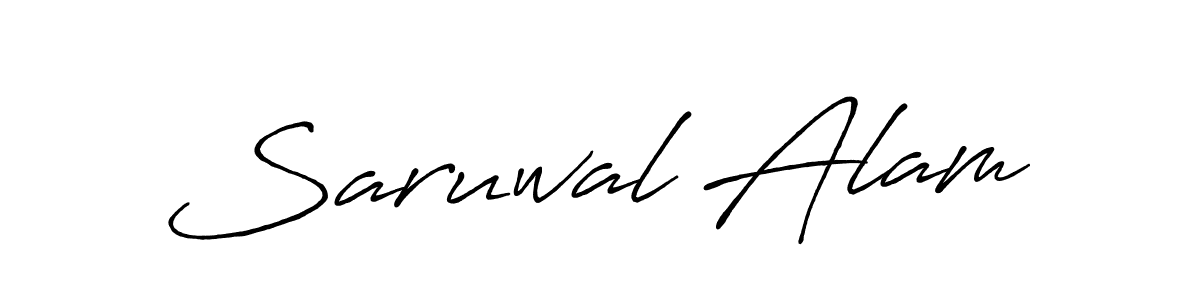 Similarly Antro_Vectra_Bolder is the best handwritten signature design. Signature creator online .You can use it as an online autograph creator for name Saruwal Alam. Saruwal Alam signature style 7 images and pictures png