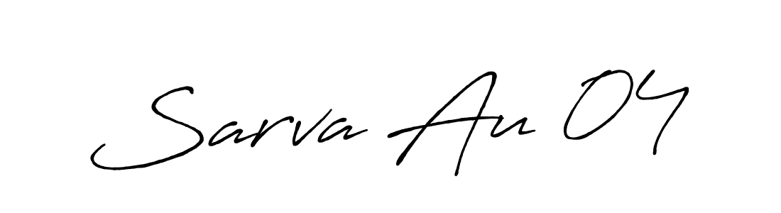 Antro_Vectra_Bolder is a professional signature style that is perfect for those who want to add a touch of class to their signature. It is also a great choice for those who want to make their signature more unique. Get Sarva Au 04 name to fancy signature for free. Sarva Au 04 signature style 7 images and pictures png