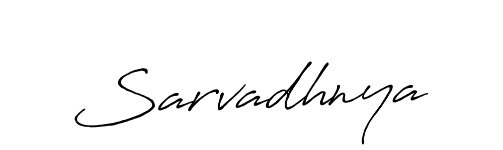 Use a signature maker to create a handwritten signature online. With this signature software, you can design (Antro_Vectra_Bolder) your own signature for name Sarvadhnya. Sarvadhnya signature style 7 images and pictures png