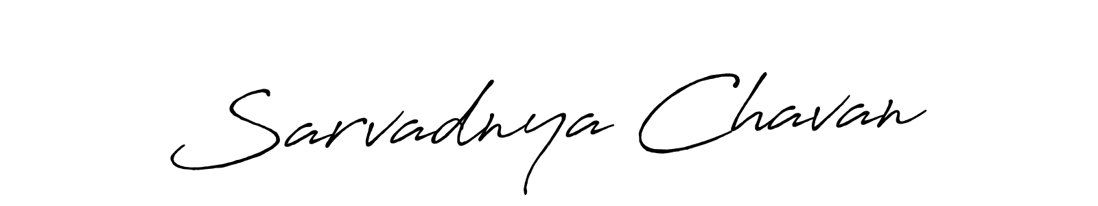 How to make Sarvadnya Chavan name signature. Use Antro_Vectra_Bolder style for creating short signs online. This is the latest handwritten sign. Sarvadnya Chavan signature style 7 images and pictures png