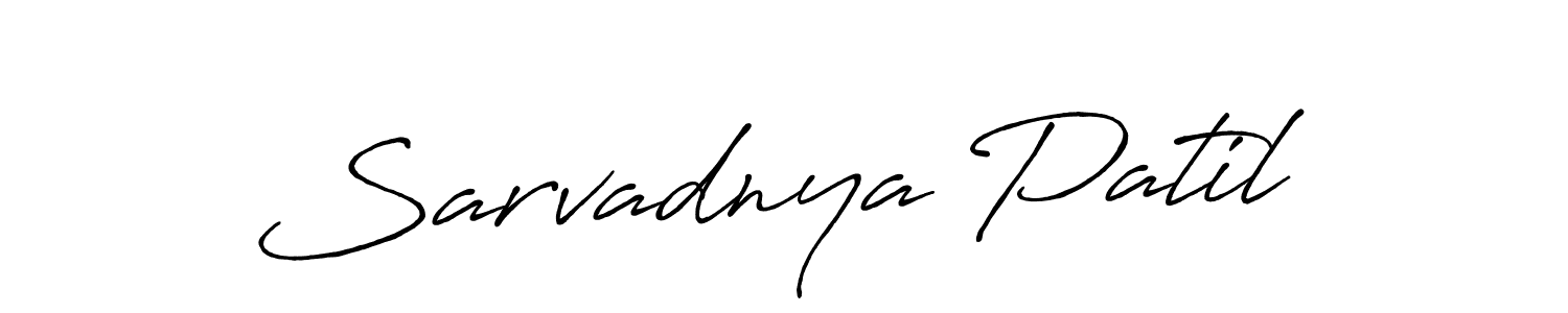 Design your own signature with our free online signature maker. With this signature software, you can create a handwritten (Antro_Vectra_Bolder) signature for name Sarvadnya Patil. Sarvadnya Patil signature style 7 images and pictures png