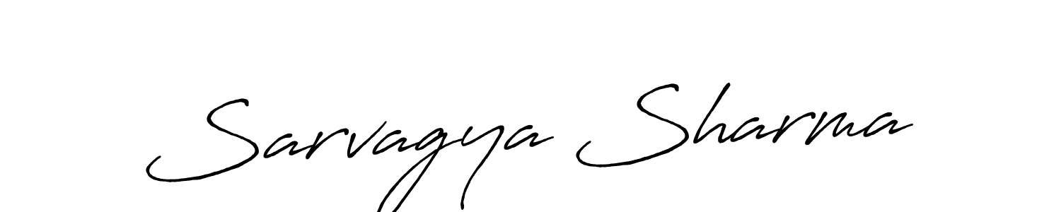 Make a beautiful signature design for name Sarvagya Sharma. With this signature (Antro_Vectra_Bolder) style, you can create a handwritten signature for free. Sarvagya Sharma signature style 7 images and pictures png