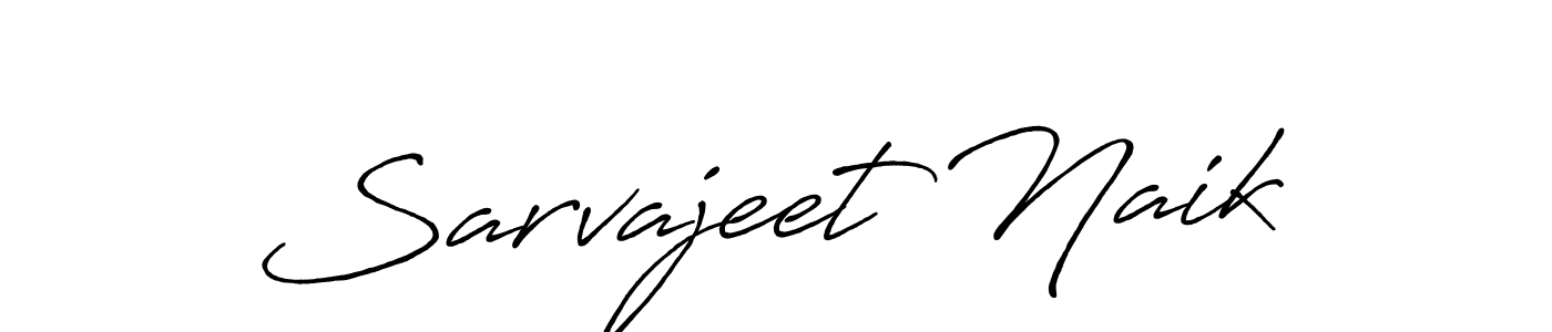 Create a beautiful signature design for name Sarvajeet Naik. With this signature (Antro_Vectra_Bolder) fonts, you can make a handwritten signature for free. Sarvajeet Naik signature style 7 images and pictures png