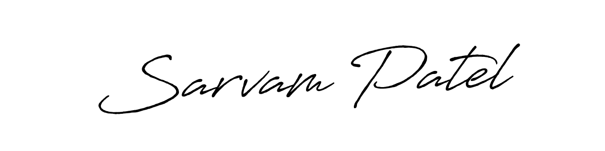 You should practise on your own different ways (Antro_Vectra_Bolder) to write your name (Sarvam Patel) in signature. don't let someone else do it for you. Sarvam Patel signature style 7 images and pictures png