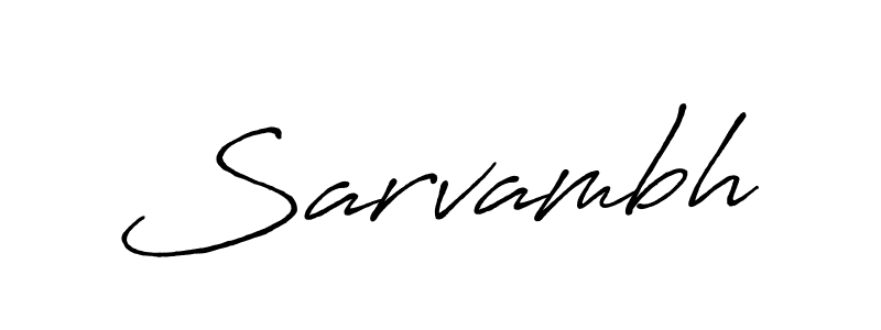 Make a beautiful signature design for name Sarvambh. With this signature (Antro_Vectra_Bolder) style, you can create a handwritten signature for free. Sarvambh signature style 7 images and pictures png