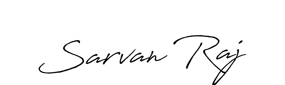 Make a beautiful signature design for name Sarvan Raj. With this signature (Antro_Vectra_Bolder) style, you can create a handwritten signature for free. Sarvan Raj signature style 7 images and pictures png