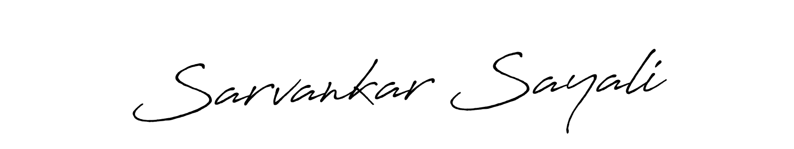 Also we have Sarvankar Sayali name is the best signature style. Create professional handwritten signature collection using Antro_Vectra_Bolder autograph style. Sarvankar Sayali signature style 7 images and pictures png