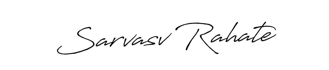 How to make Sarvasv Rahate signature? Antro_Vectra_Bolder is a professional autograph style. Create handwritten signature for Sarvasv Rahate name. Sarvasv Rahate signature style 7 images and pictures png